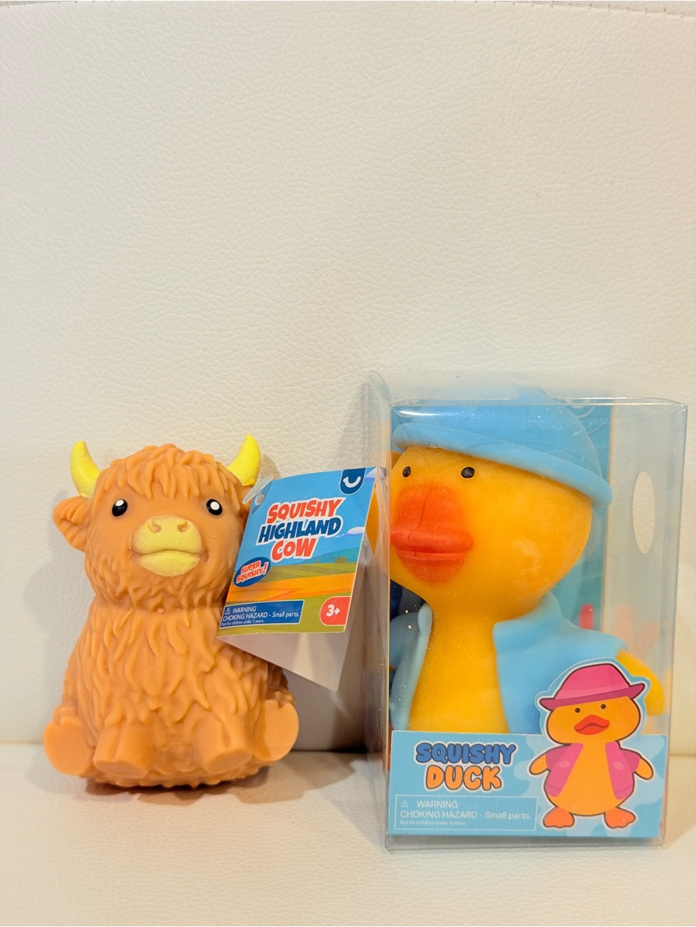Squishy Highland Cow and Squishy Duck